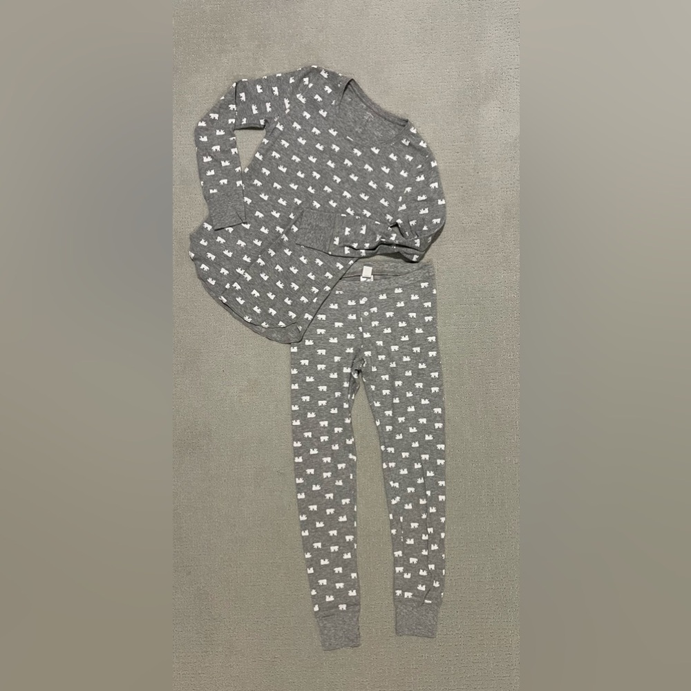 OLD NAVY // Polar Bear Pajamas. SZ: XS. Light Flannel Grey.